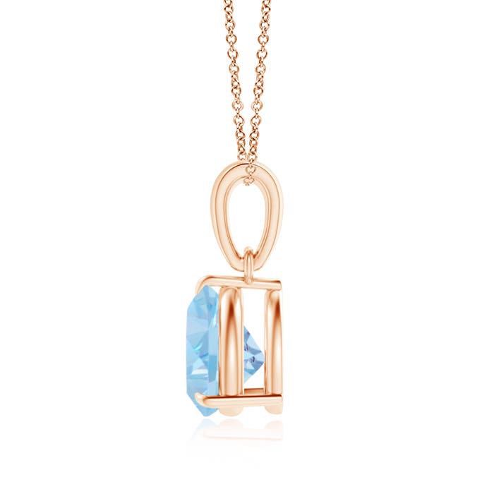 AAA - Aquamarine / 1 CT / 14 KT Rose Gold