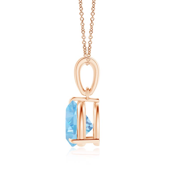 AAAA - Aquamarine / 1 CT / 14 KT Rose Gold