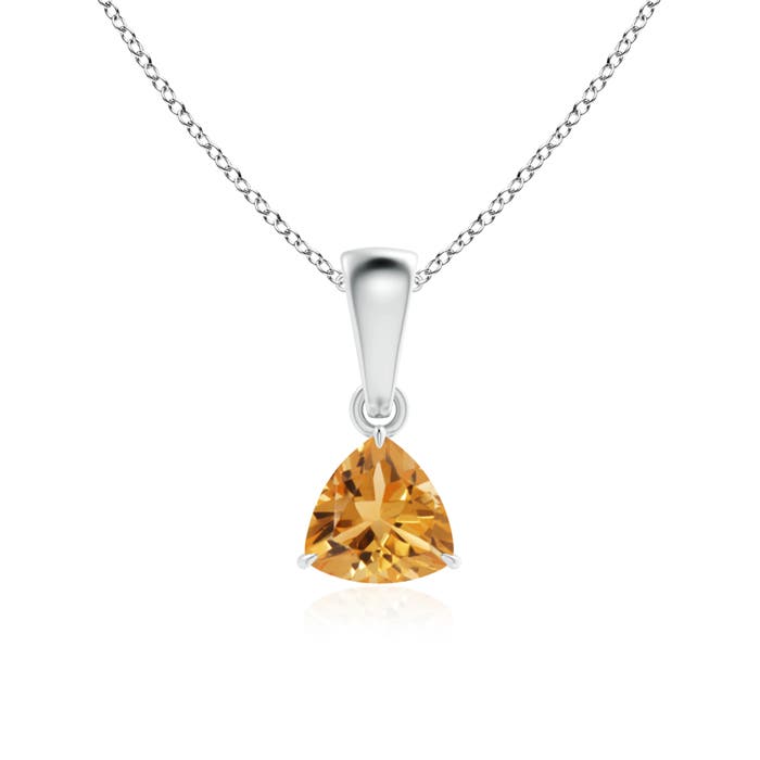 A - Citrine / 0.38 CT / 14 KT White Gold