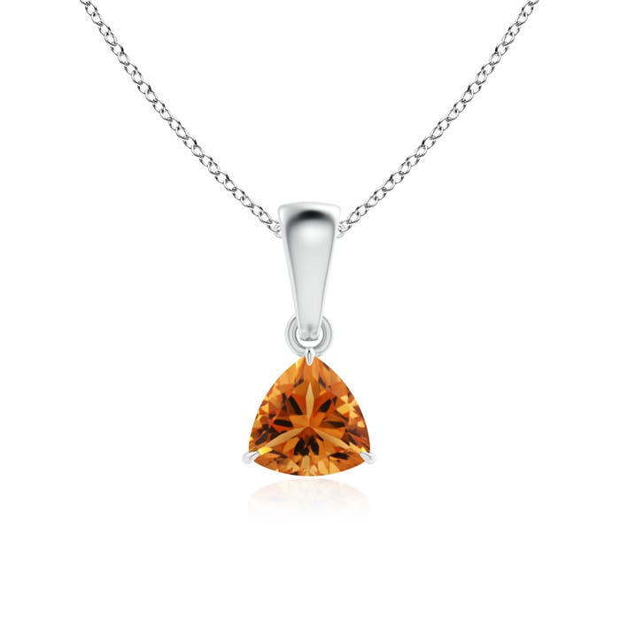 AAA - Citrine / 0.38 CT / 14 KT White Gold