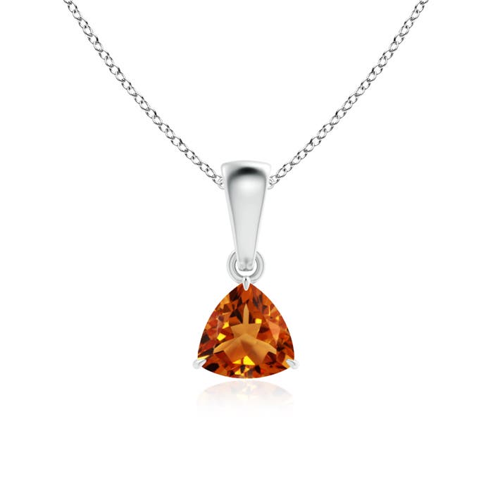 AAAA - Citrine / 0.38 CT / 14 KT White Gold