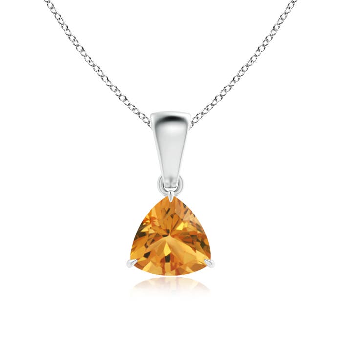 AA - Citrine / 0.6 CT / 14 KT White Gold