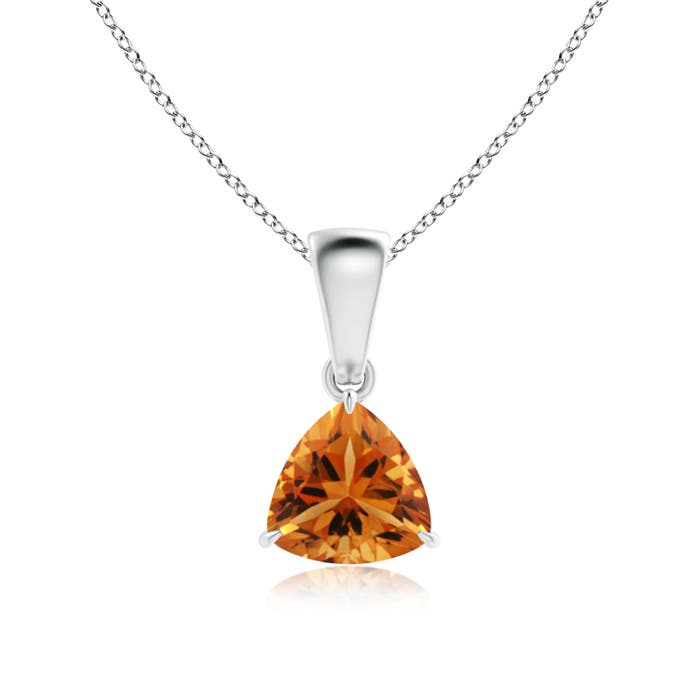 AAA - Citrine / 0.6 CT / 14 KT White Gold