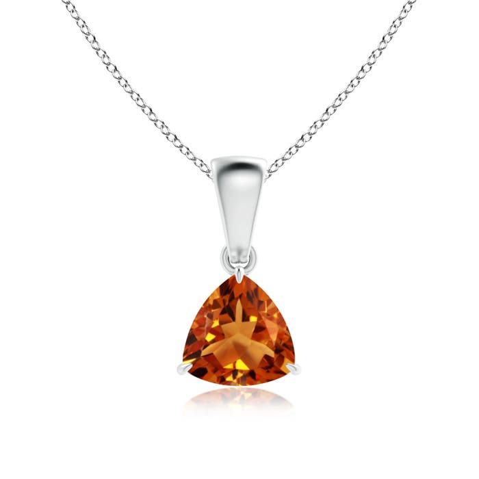 AAAA - Citrine / 0.6 CT / 14 KT White Gold