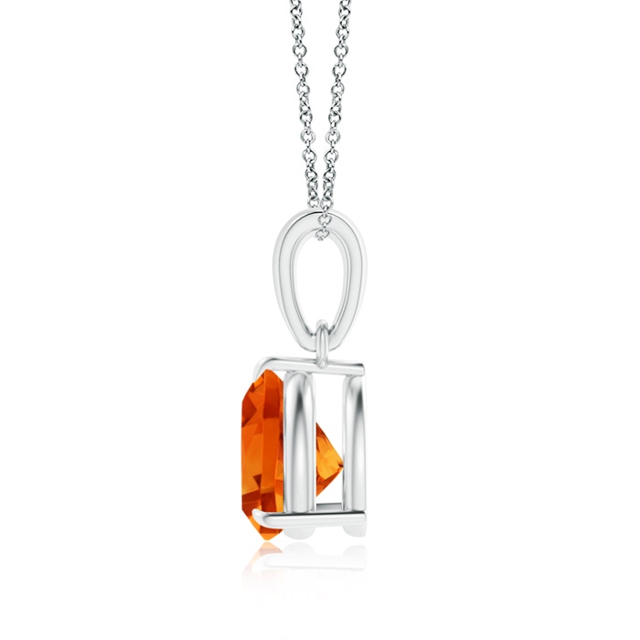 7mm AAAA Claw-Set Trillion Citrine Solitaire Pendant in P950 Platinum product image