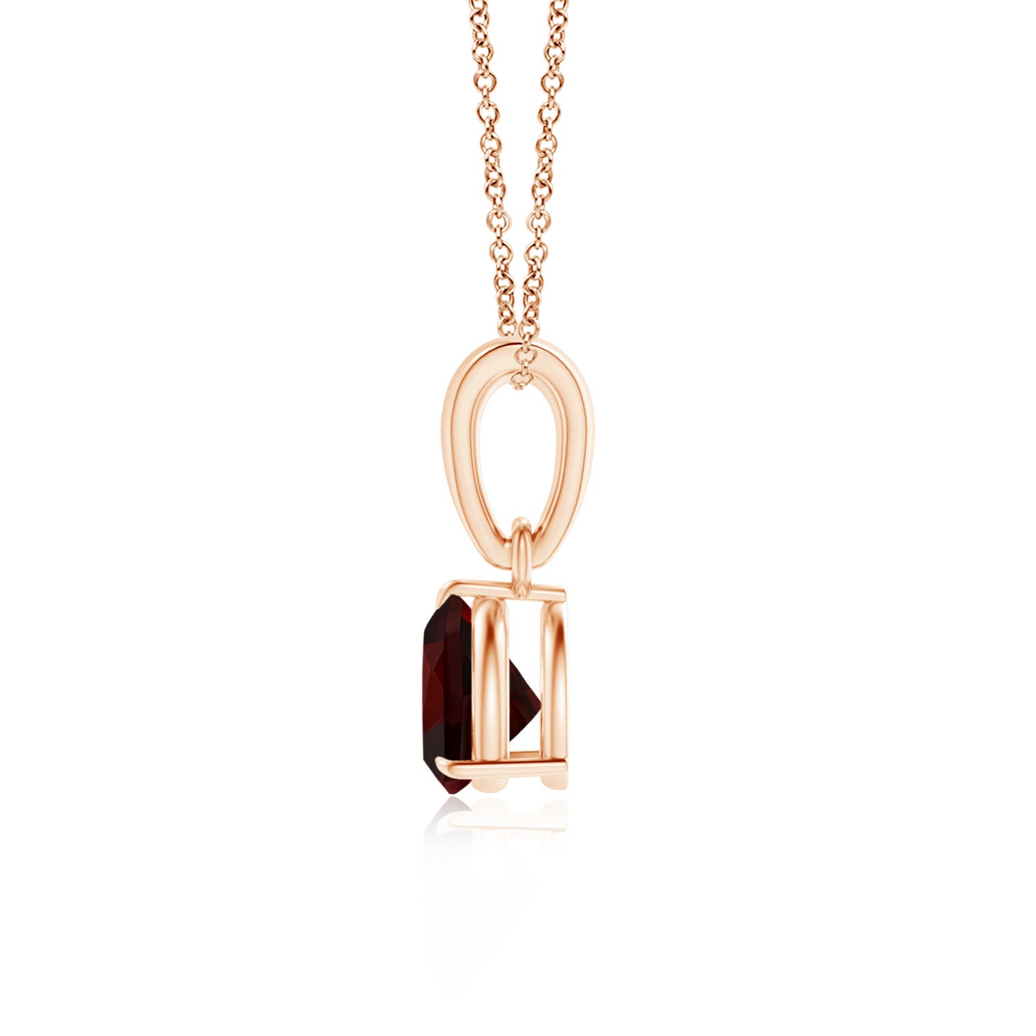 A - Garnet / 0.5 CT / 14 KT Rose Gold