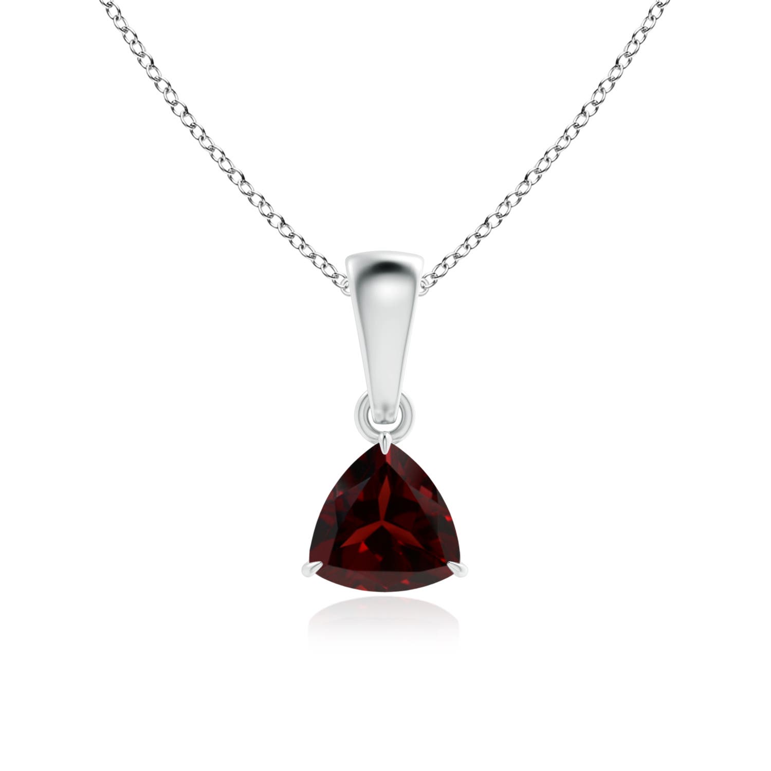 A - Garnet / 0.5 CT / 14 KT White Gold