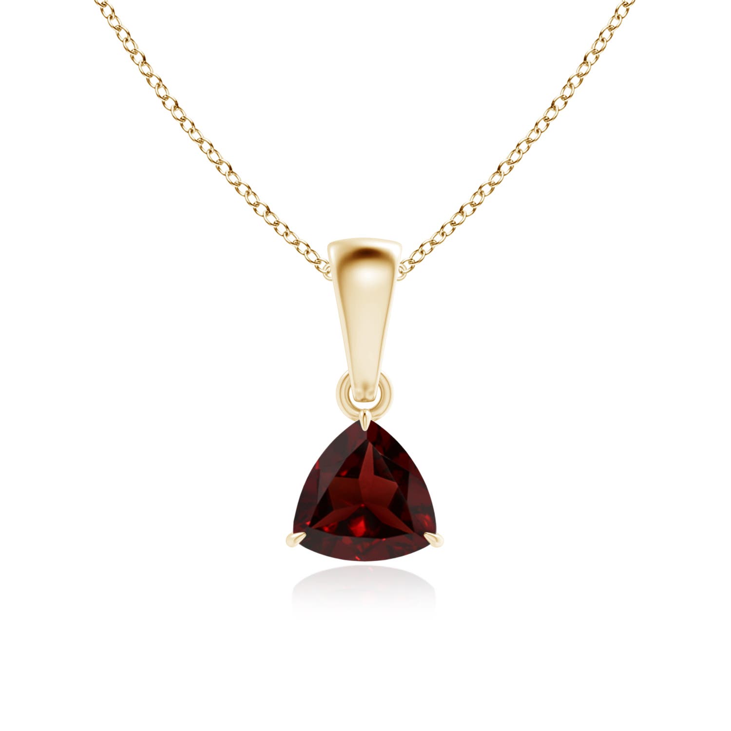 AA - Garnet / 0.5 CT / 14 KT Yellow Gold