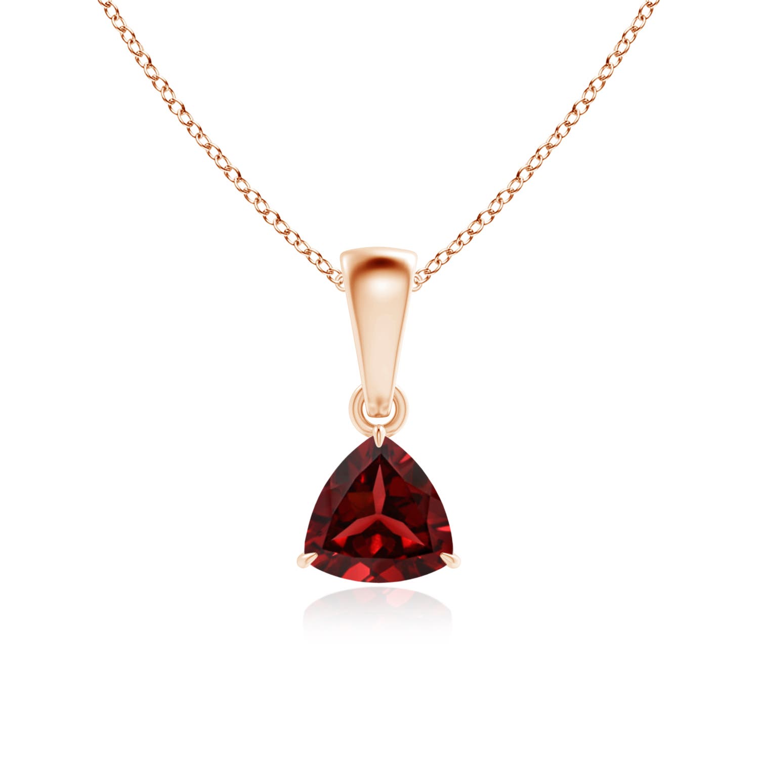 AAAA - Garnet / 0.5 CT / 14 KT Rose Gold