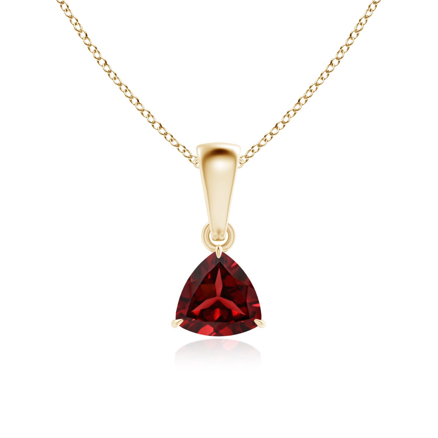 AAAA - Garnet / 0.5 CT / 14 KT Yellow Gold