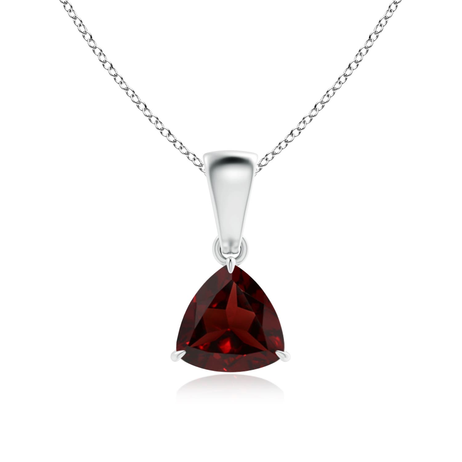 AA - Garnet / 0.85 CT / 14 KT White Gold