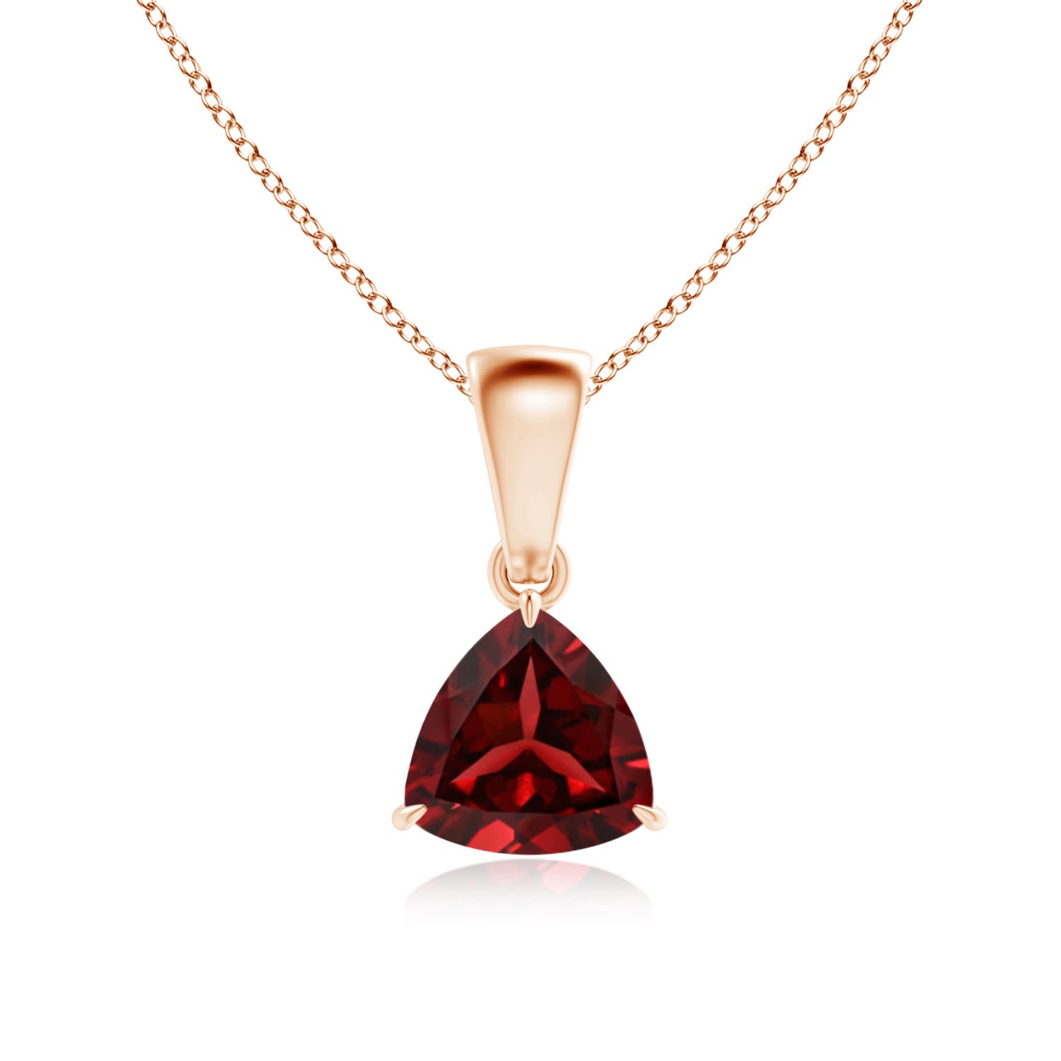 AAAA - Garnet / 0.85 CT / 14 KT Rose Gold