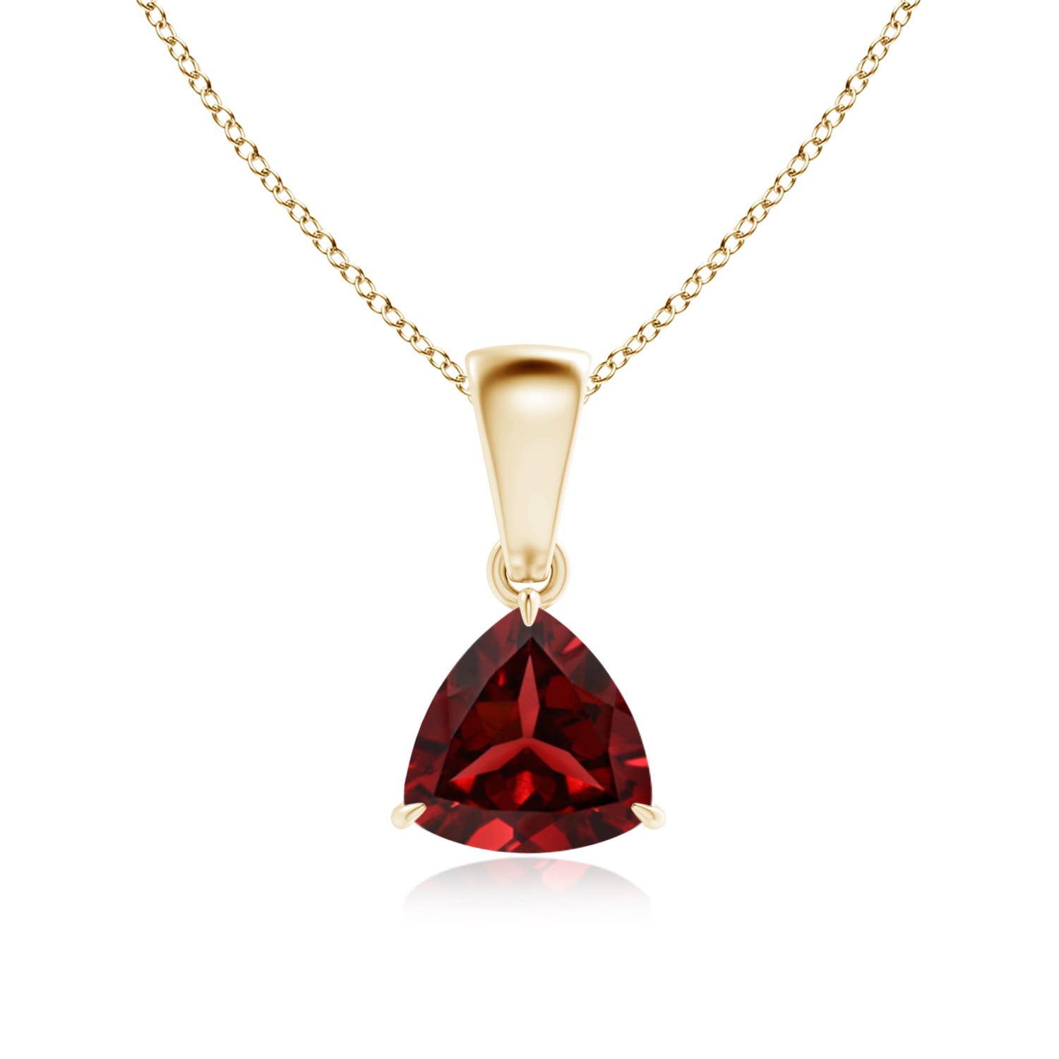 AAAA - Garnet / 0.85 CT / 14 KT Yellow Gold