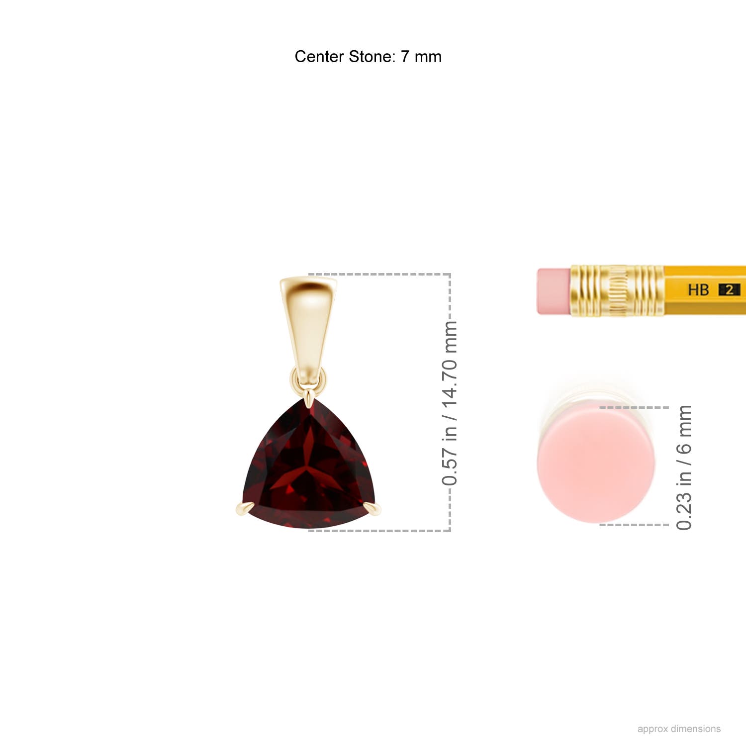 A - Garnet / 1.3 CT / 14 KT Yellow Gold