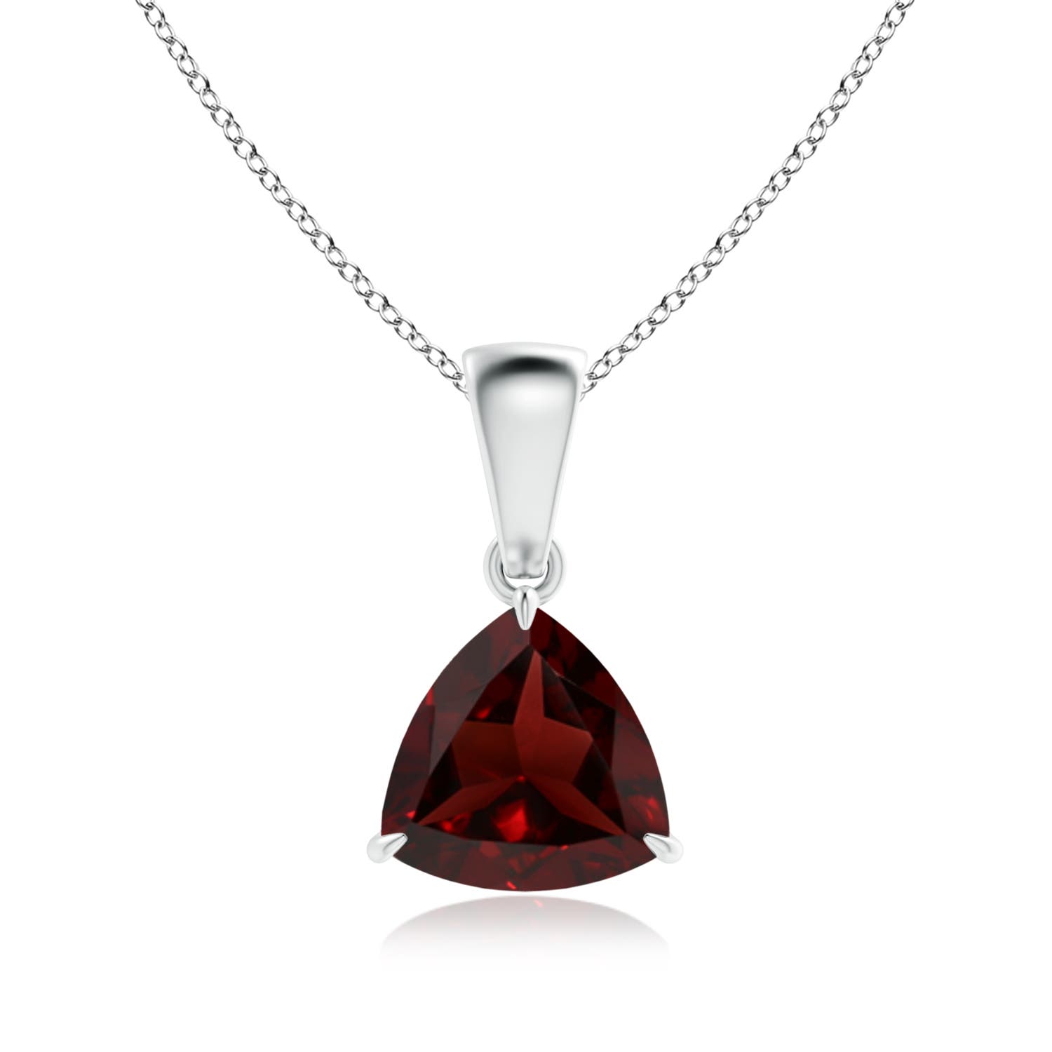 AA - Garnet / 1.3 CT / 14 KT White Gold