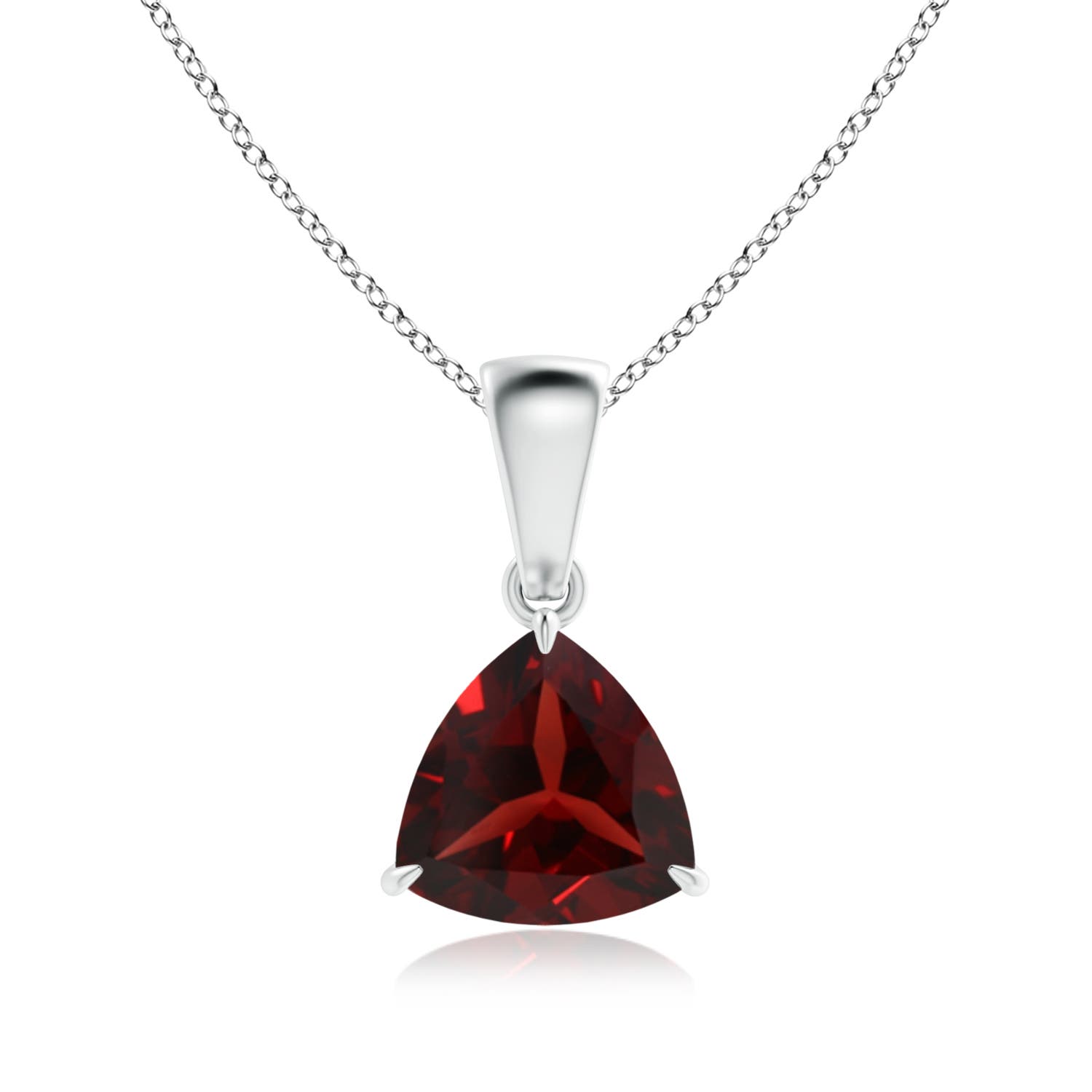 AAA - Garnet / 1.3 CT / 14 KT White Gold