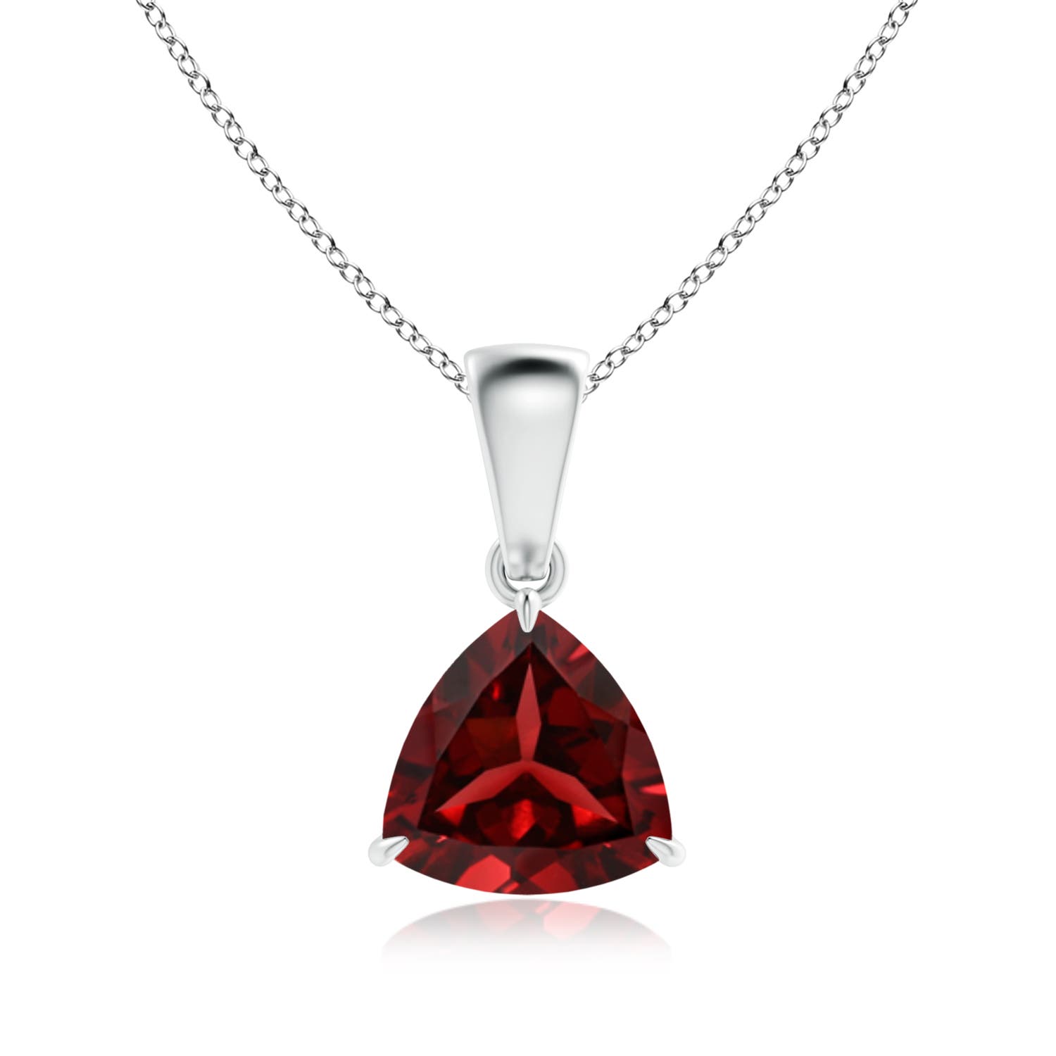 AAAA - Garnet / 1.3 CT / 14 KT White Gold