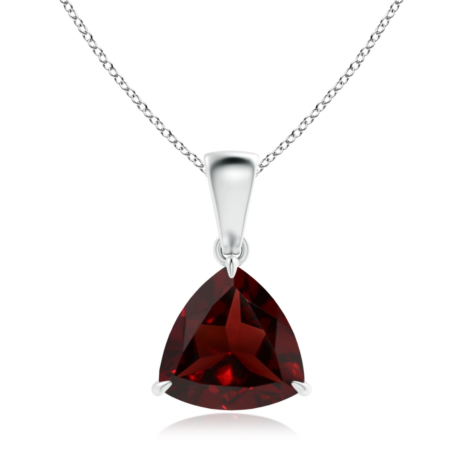 AA - Garnet / 1.9 CT / 14 KT White Gold