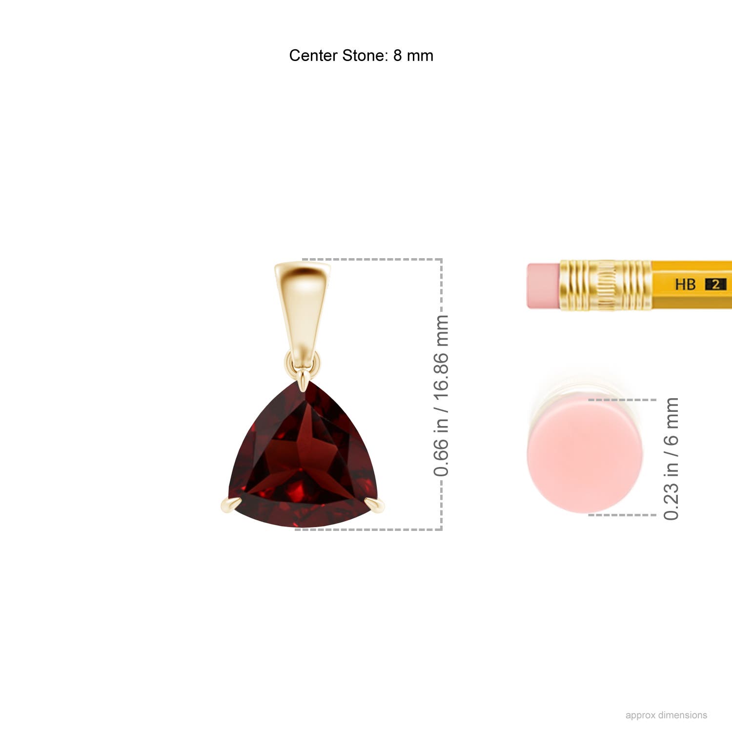 AA - Garnet / 1.9 CT / 14 KT Yellow Gold