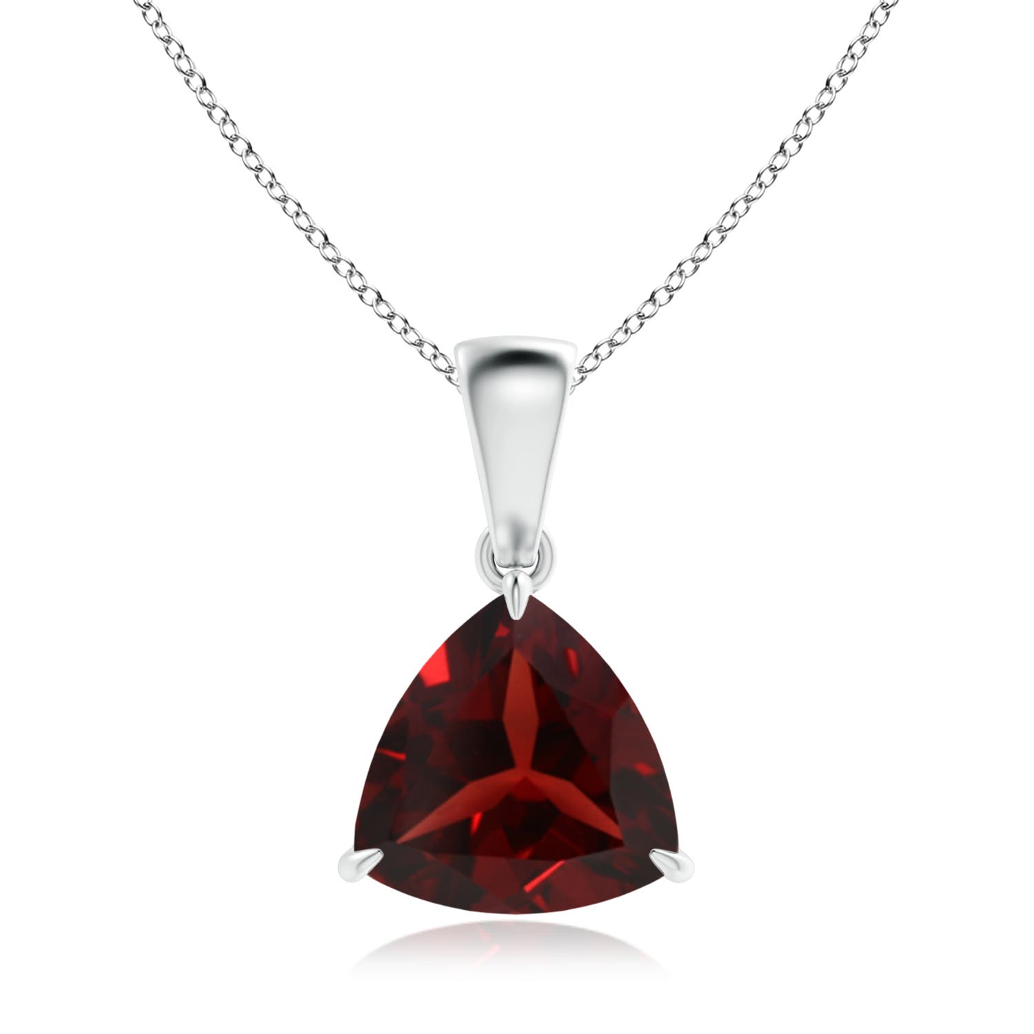 AAA - Garnet / 1.9 CT / 14 KT White Gold