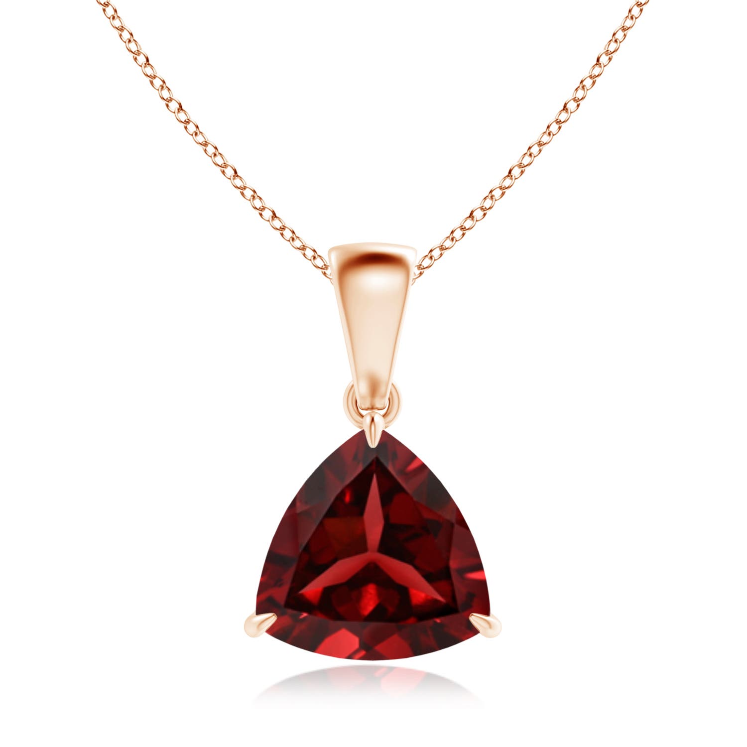 AAAA - Garnet / 1.9 CT / 14 KT Rose Gold