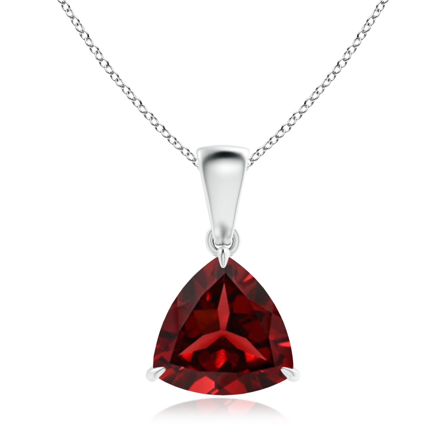 AAAA - Garnet / 1.9 CT / 14 KT White Gold