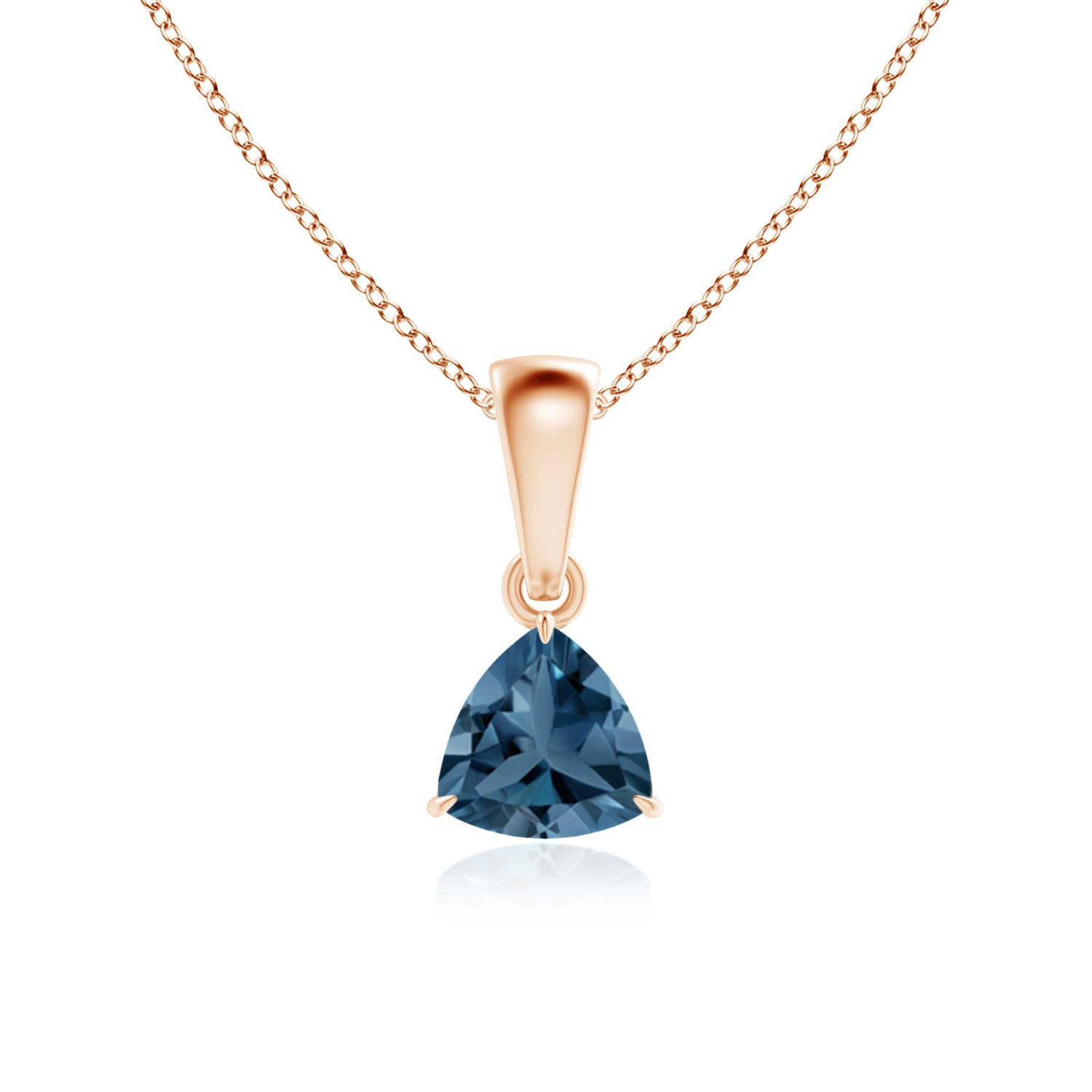 A - London Blue Topaz / 0.5 CT / 14 KT Rose Gold