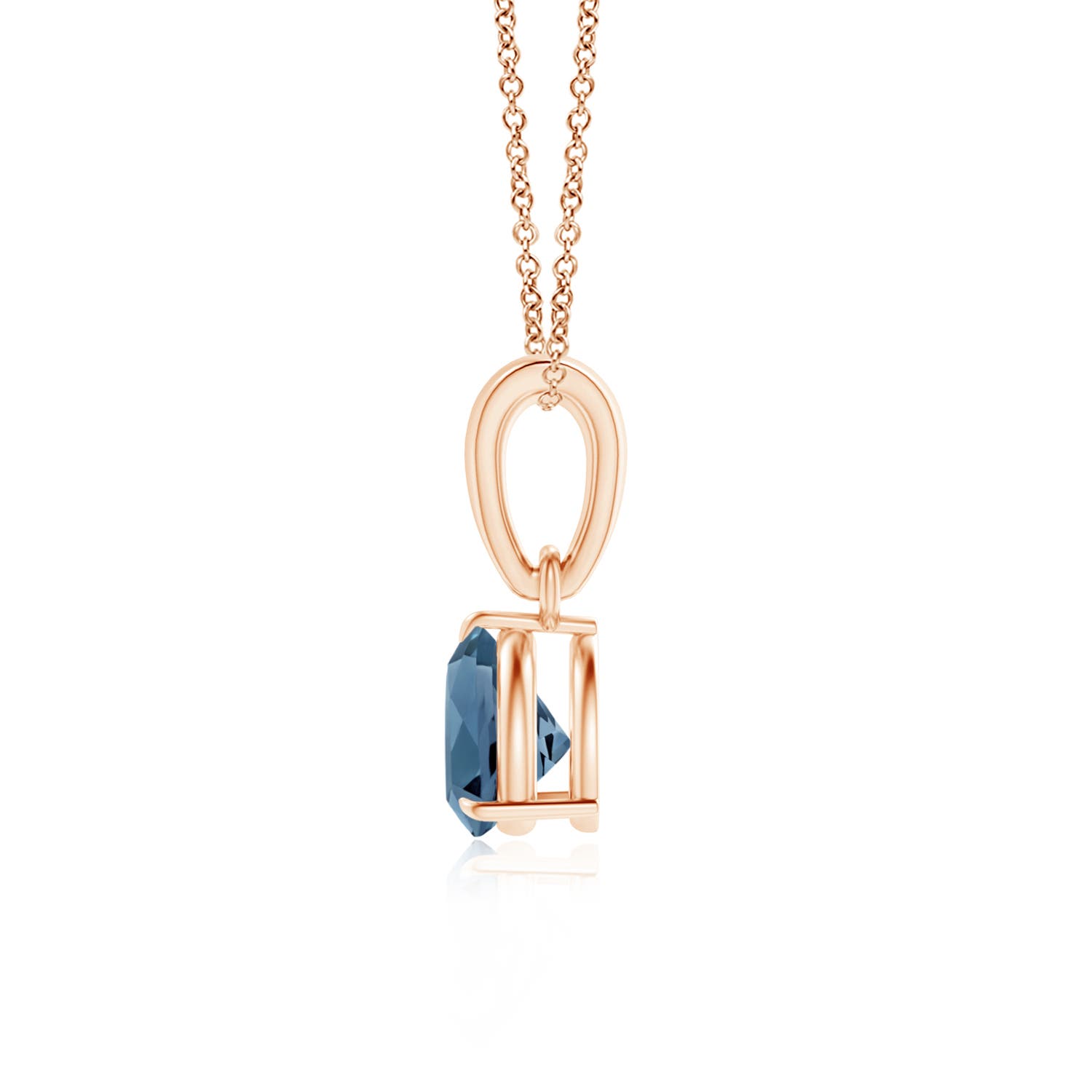 A - London Blue Topaz / 0.5 CT / 14 KT Rose Gold