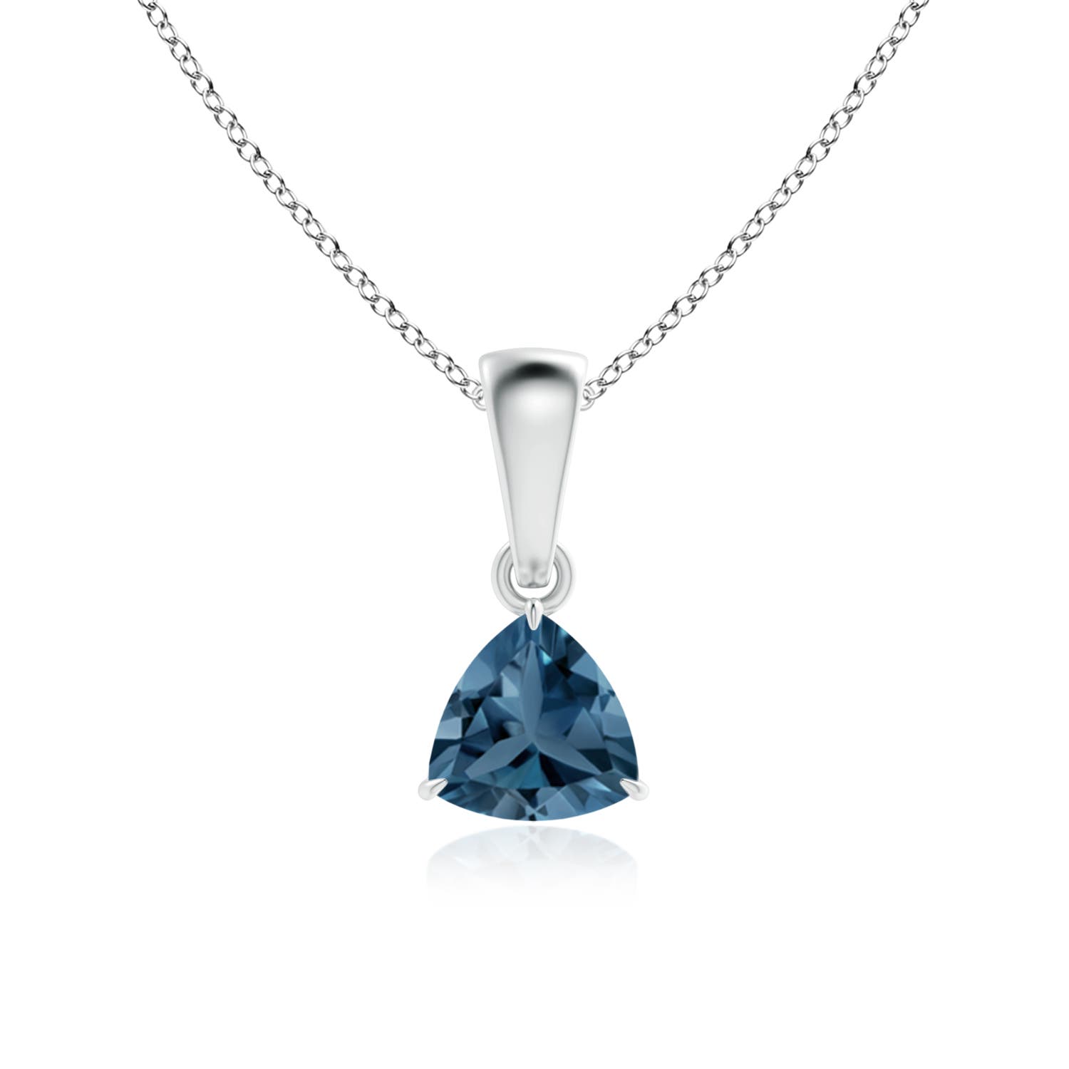 A - London Blue Topaz / 0.5 CT / 14 KT White Gold