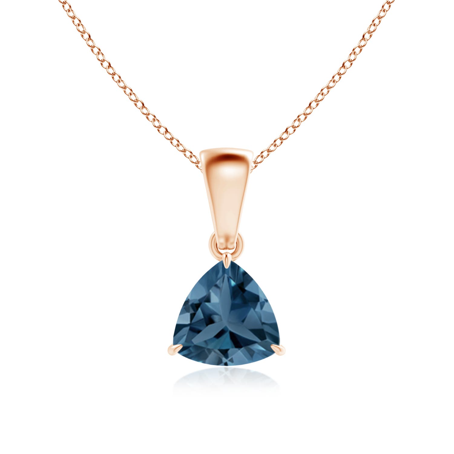 A - London Blue Topaz / 0.9 CT / 14 KT Rose Gold