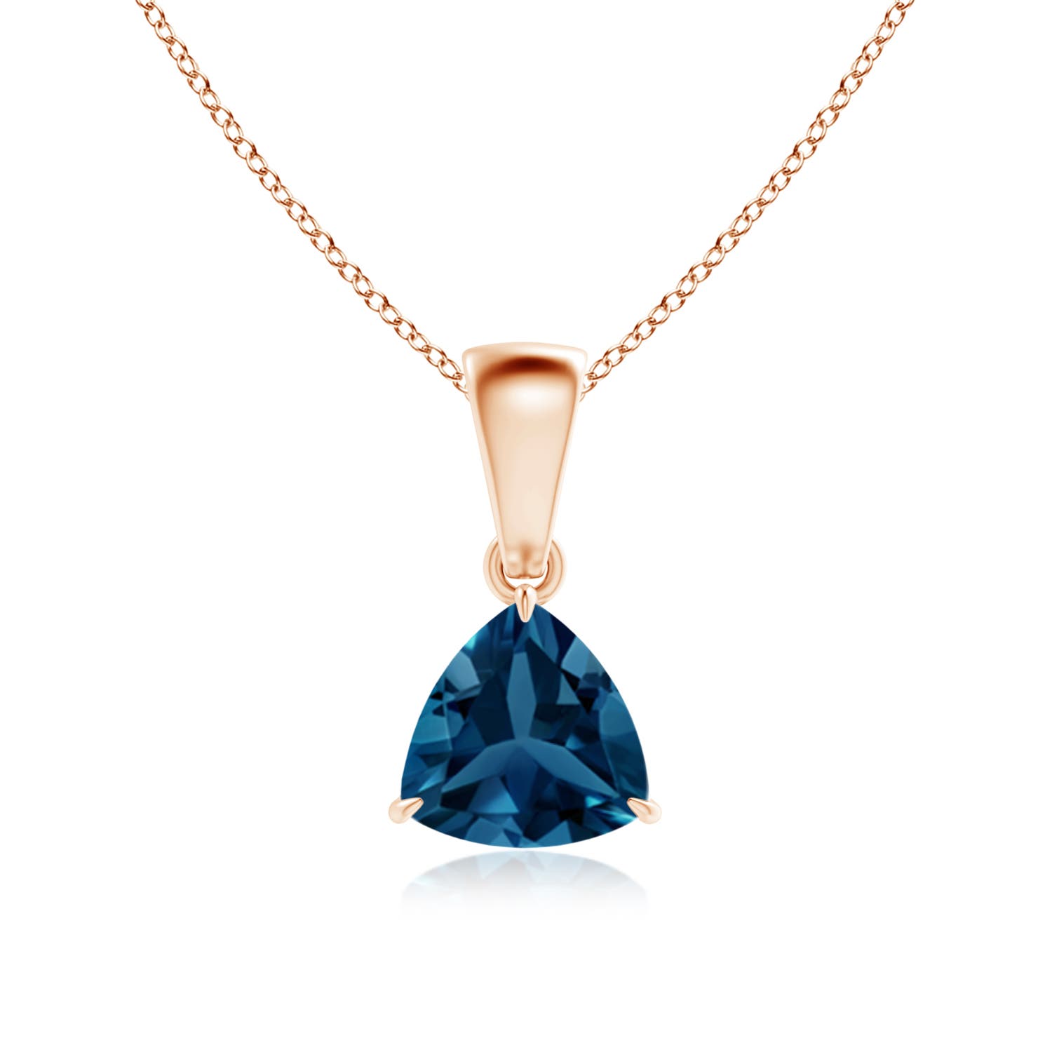 AAA - London Blue Topaz / 0.9 CT / 14 KT Rose Gold