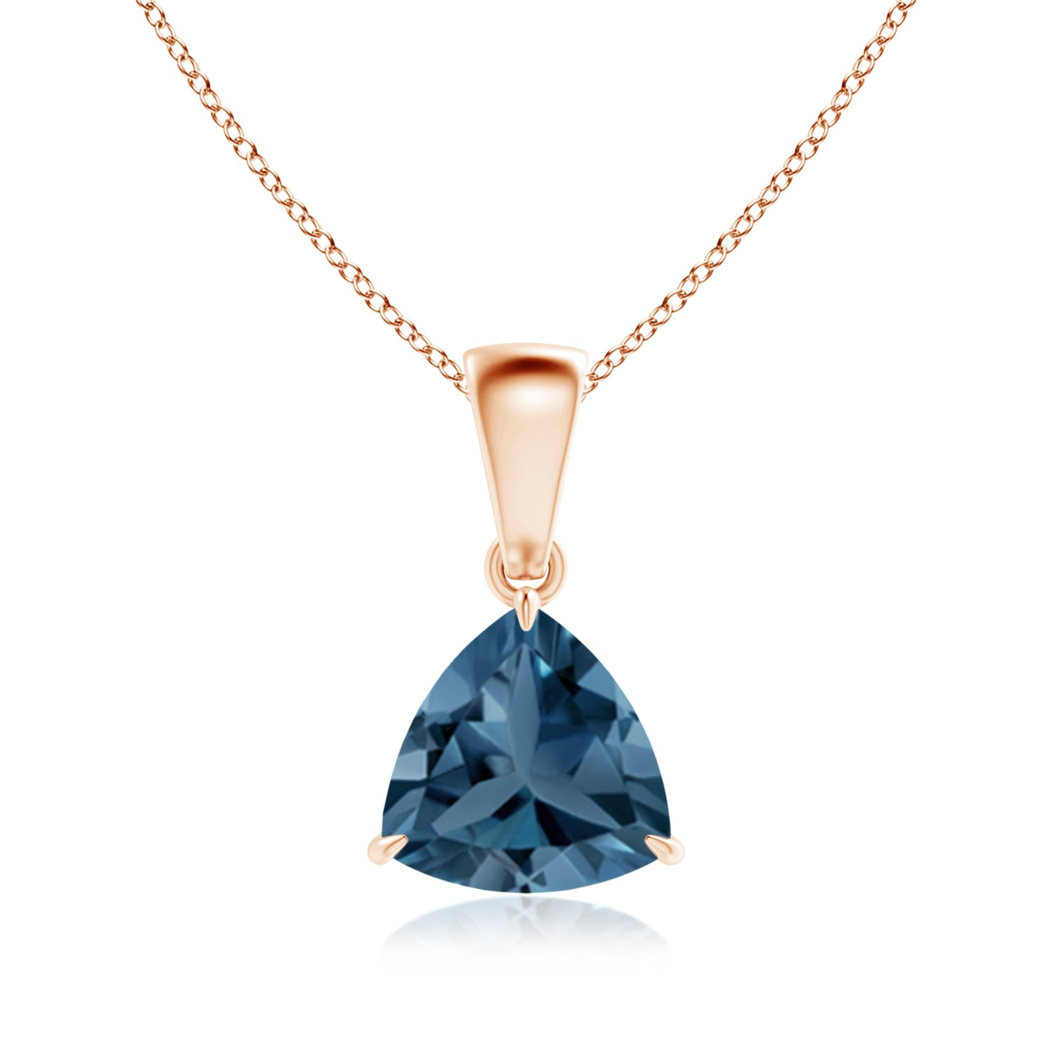 A - London Blue Topaz / 1.3 CT / 14 KT Rose Gold