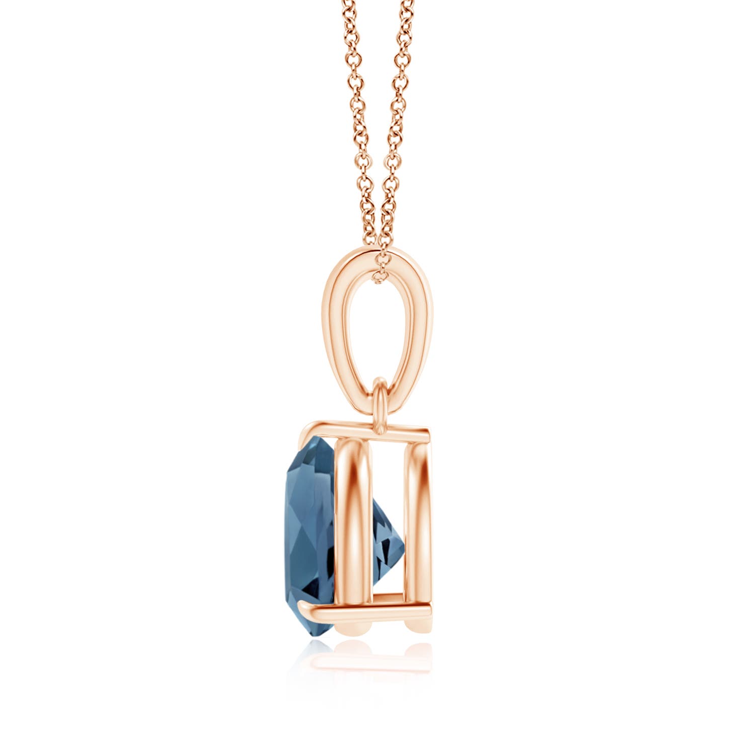 A - London Blue Topaz / 1.3 CT / 14 KT Rose Gold