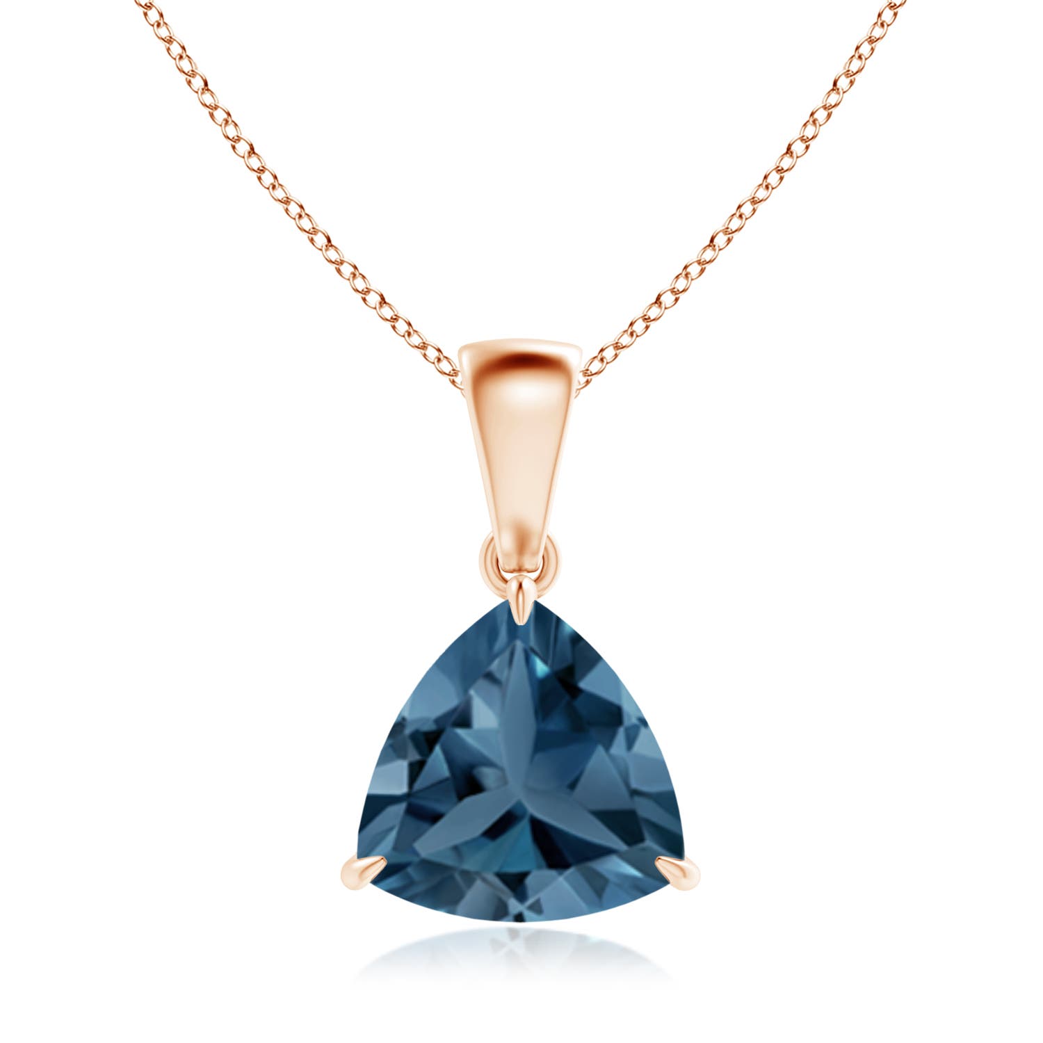 A - London Blue Topaz / 2.2 CT / 14 KT Rose Gold