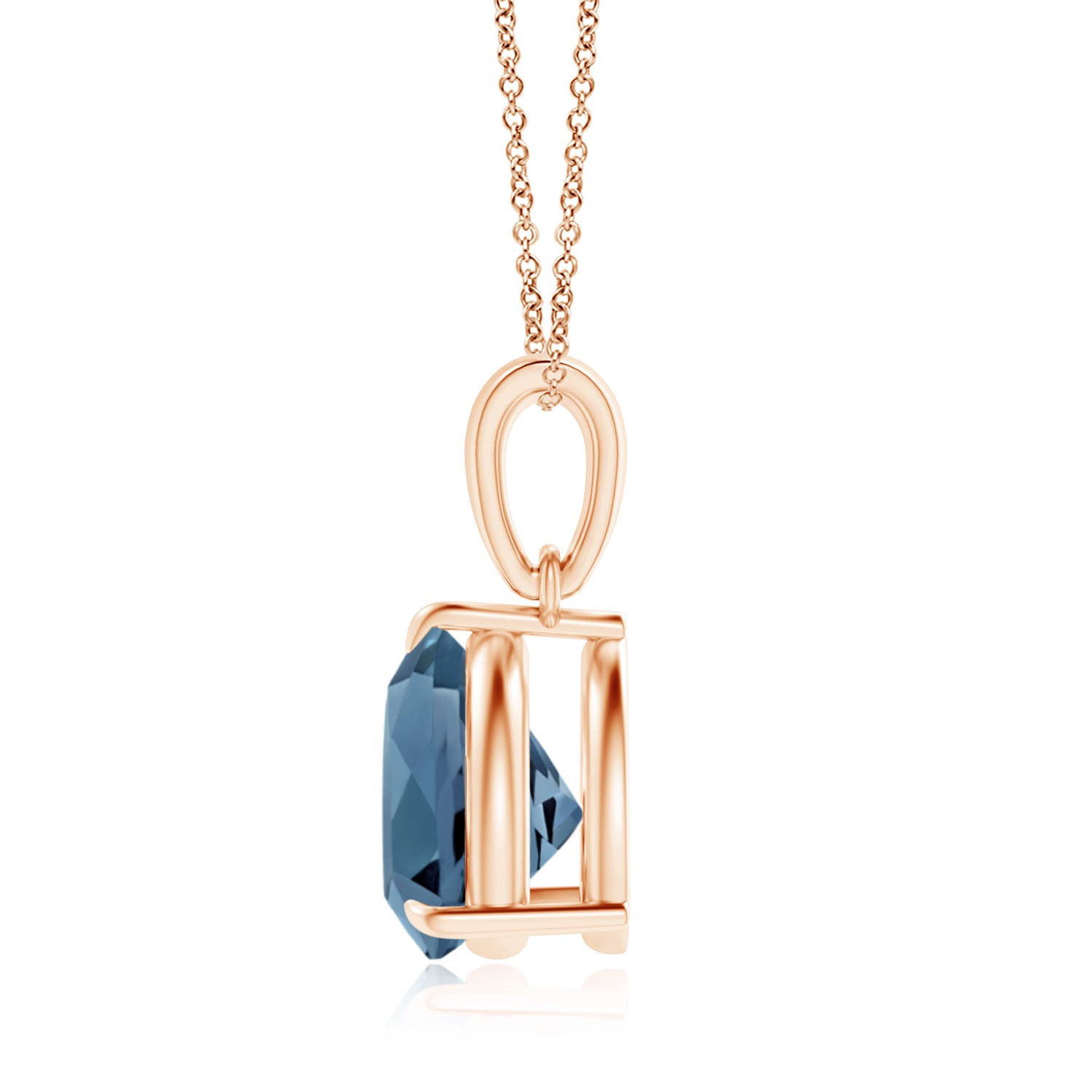 A - London Blue Topaz / 2.2 CT / 14 KT Rose Gold