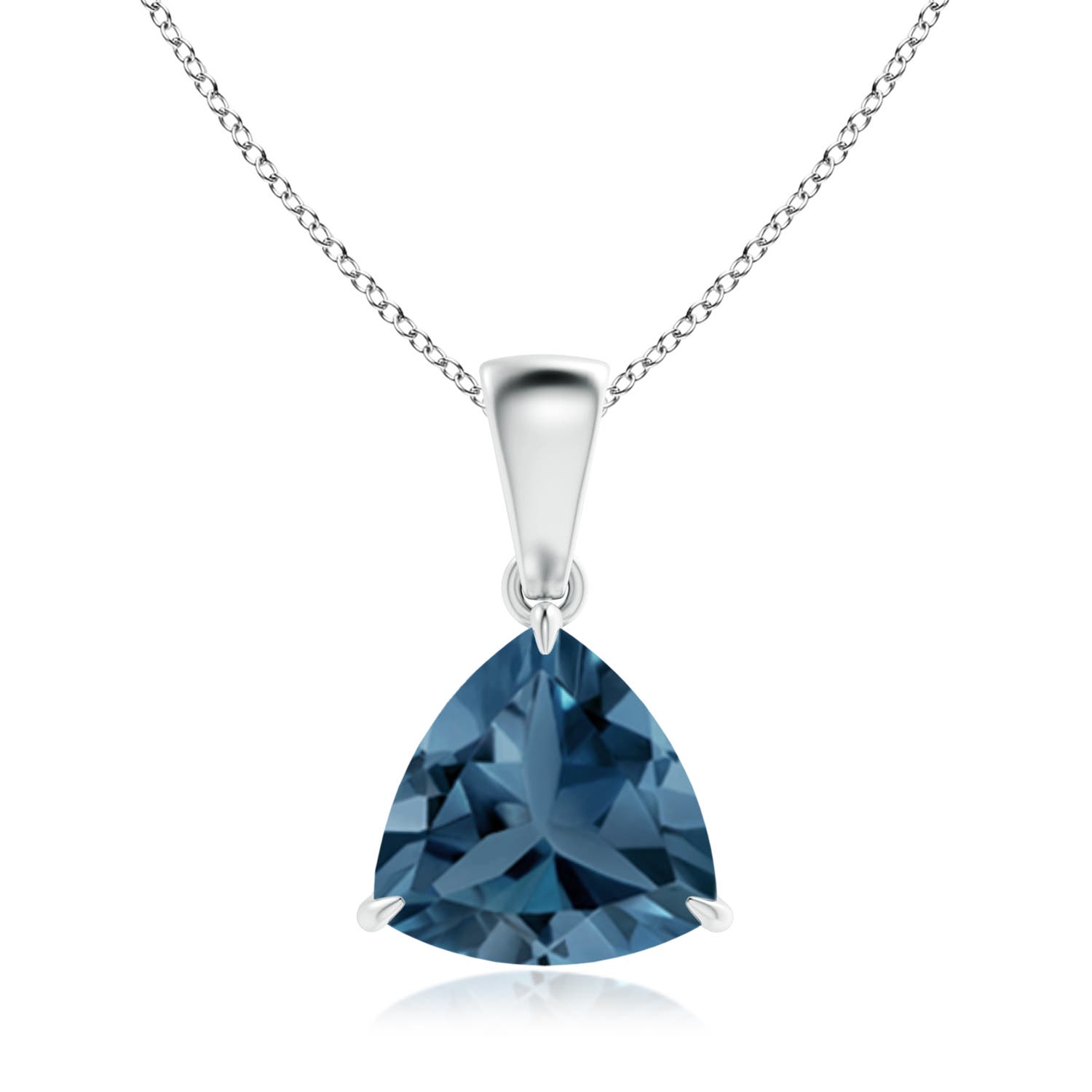 A - London Blue Topaz / 2.2 CT / 14 KT White Gold