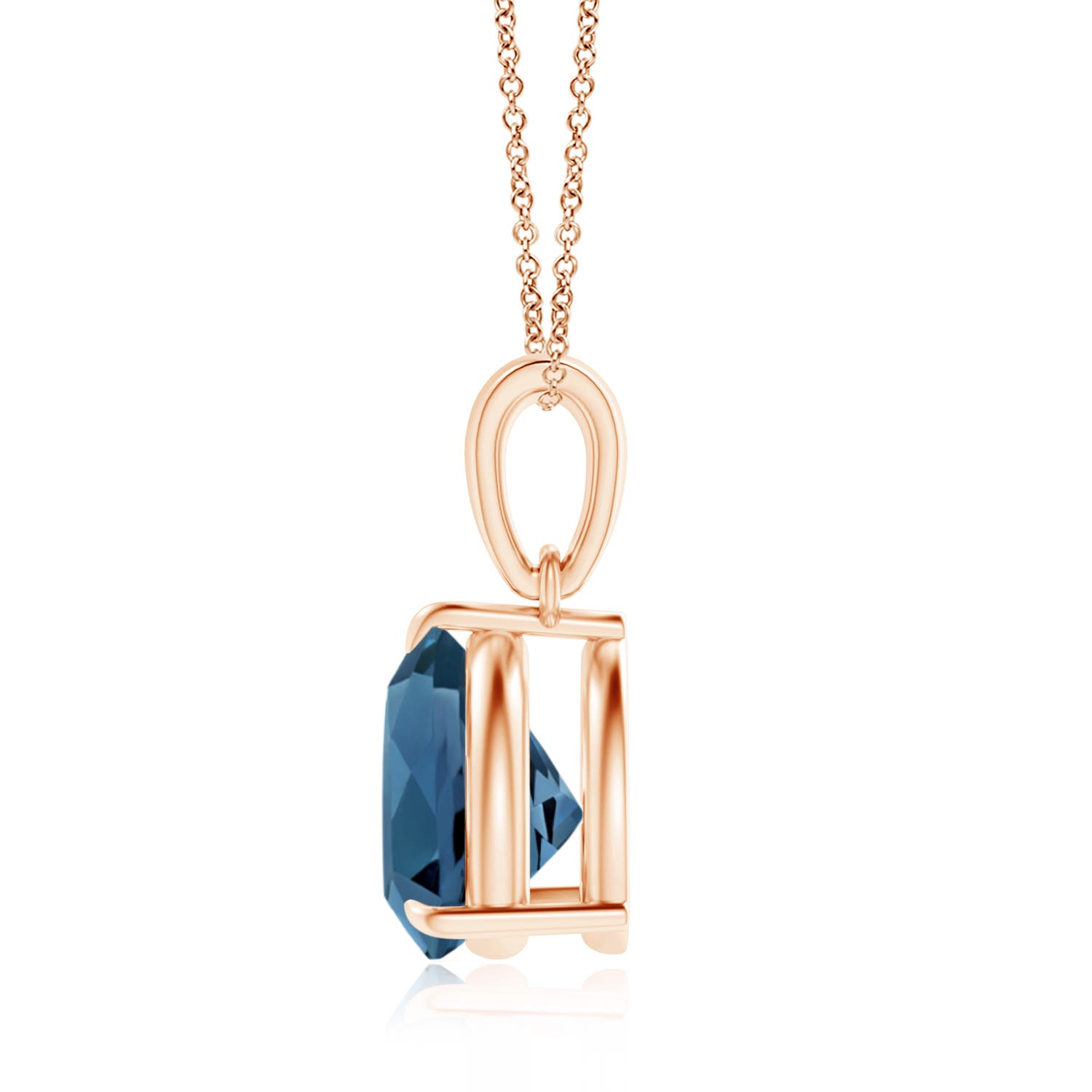 AA - London Blue Topaz / 2.2 CT / 14 KT Rose Gold