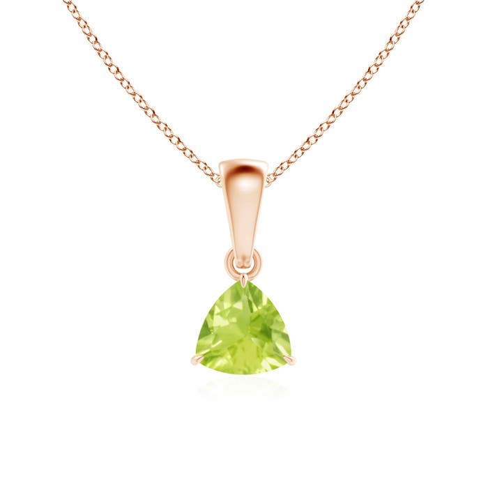 A - Peridot / 0.5 CT / 14 KT Rose Gold