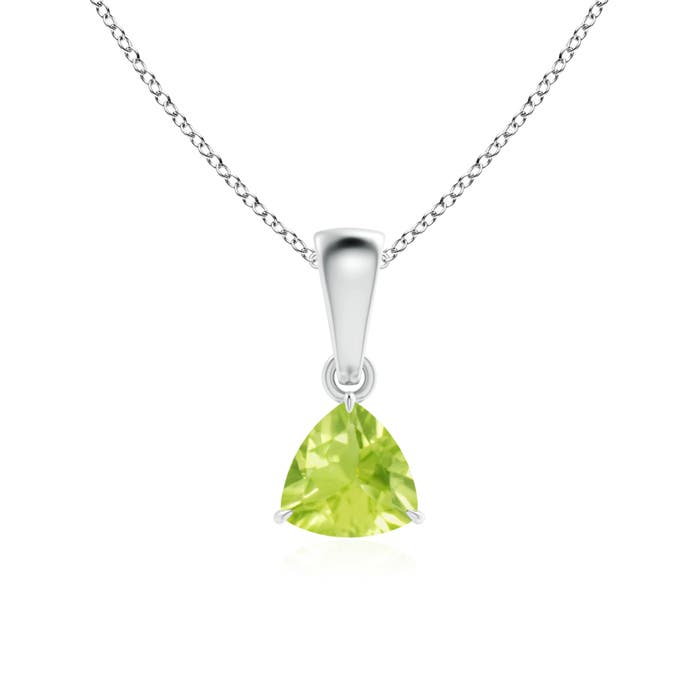 A - Peridot / 0.5 CT / 14 KT White Gold