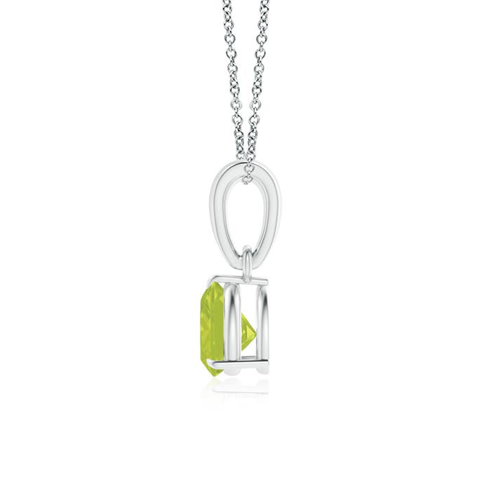 A - Peridot / 0.5 CT / 14 KT White Gold