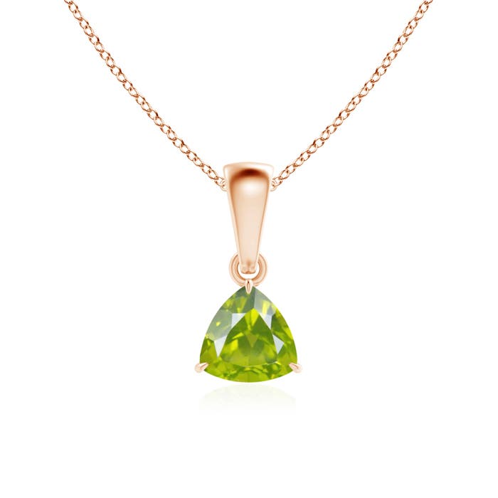 AA - Peridot / 0.5 CT / 14 KT Rose Gold