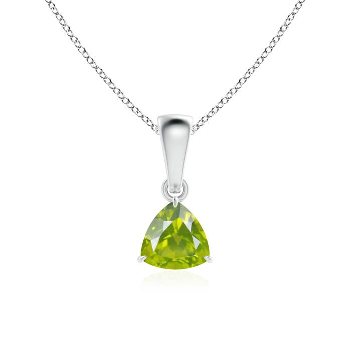 AA - Peridot / 0.5 CT / 14 KT White Gold