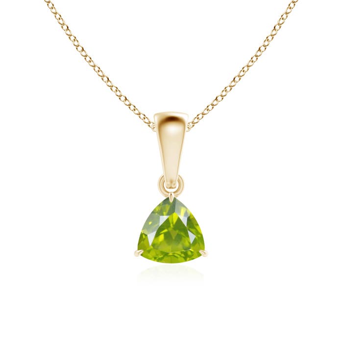 AA - Peridot / 0.5 CT / 14 KT Yellow Gold