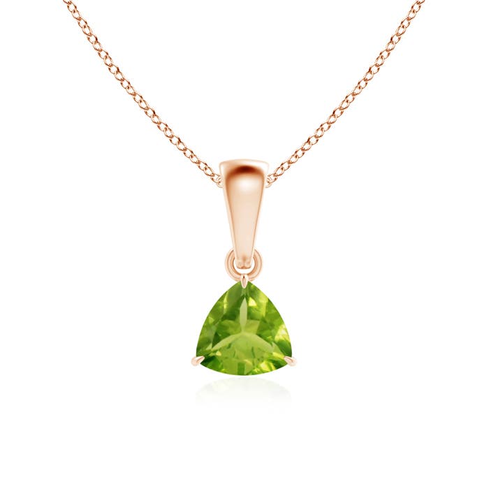 AAA - Peridot / 0.5 CT / 14 KT Rose Gold