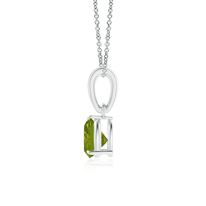 AAA - Peridot / 0.5 CT / 14 KT White Gold