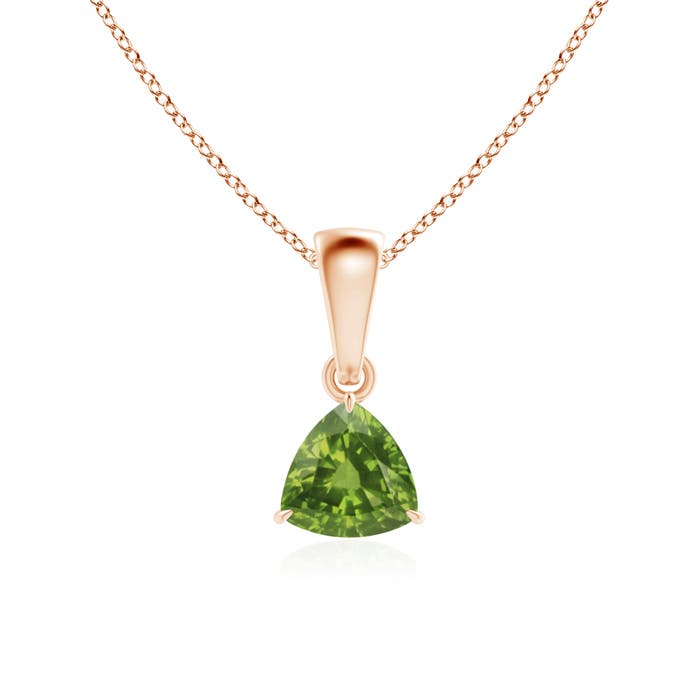 AAAA - Peridot / 0.5 CT / 14 KT Rose Gold