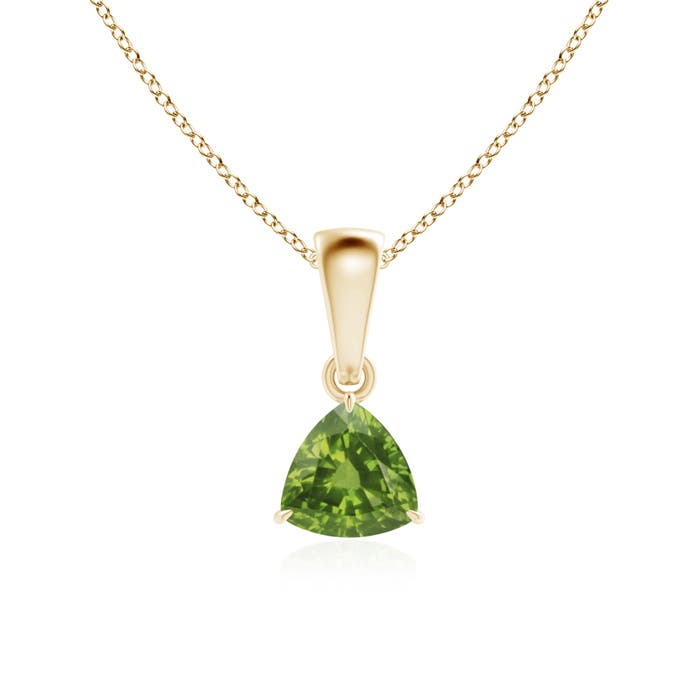 AAAA - Peridot / 0.5 CT / 14 KT Yellow Gold