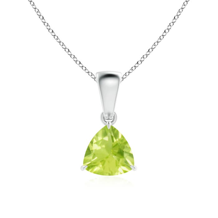 A - Peridot / 0.7 CT / 14 KT White Gold