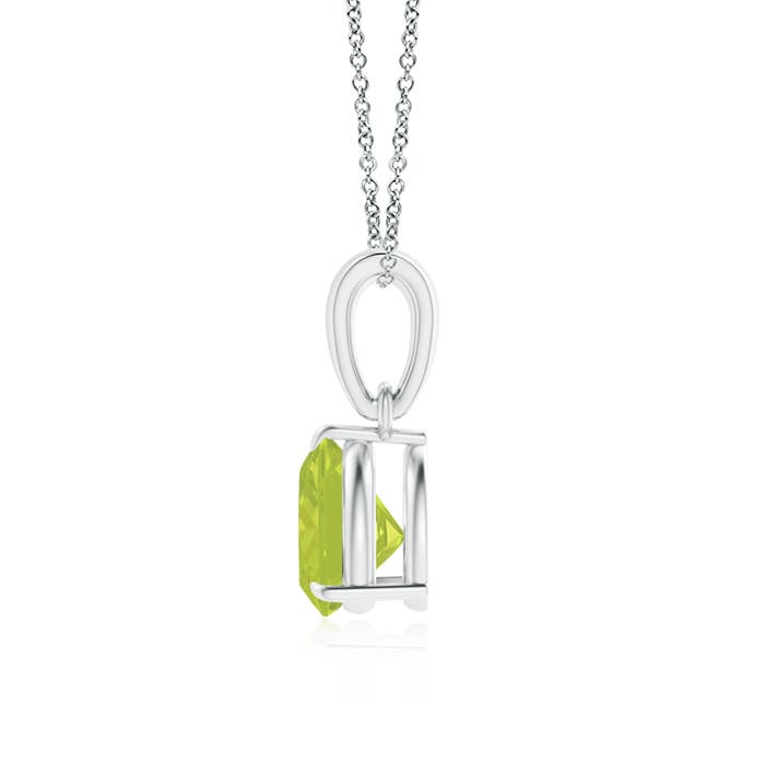 A - Peridot / 0.7 CT / 14 KT White Gold