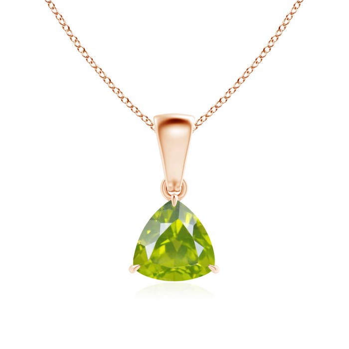 AA - Peridot / 0.7 CT / 14 KT Rose Gold